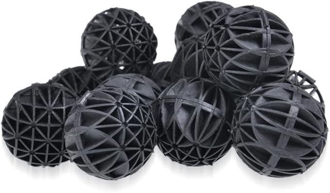 Wave Point Aquarium Filter Media Kits, 1 lb Activated Carbon + 50pc Bio Balls +1 lb Ceramic Ring (Triple Pack)