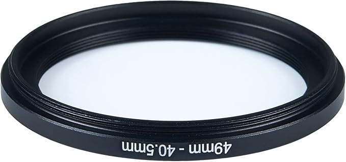 49mm to 40.5mm Step-Down Ring Filter Adapter for All Brands UV ND CPL Metal Ring Step-Down Rings Adapter Filter (49mm-40.5mm)