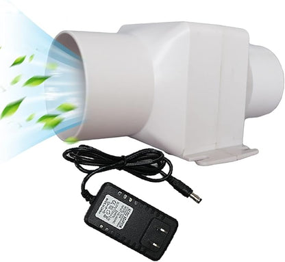 12V Inline Duct Fan Mini Attic Vent Booster 2.4“ 60Mm 58Cfm Variable Exhaust Blower for HVAC Ventilation Bathroom Kitchen Grow Tent (Color : NO Adjustable Speed, Size : 14w)