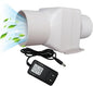 12V Inline Duct Fan Mini Attic Vent Booster 2.4“ 60Mm 58Cfm Variable Exhaust Blower for HVAC Ventilation Bathroom Kitchen Grow Tent (Color : NO Adjustable Speed, Size : 14w)