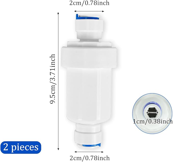 Misting System Water Filter Filter for 3/8 Garden Hose Hard Water Filter Misting System Protector Prevent Blockage 100 Mesh Outdoor Cooling System Patio Outdoor 2 Pieces
