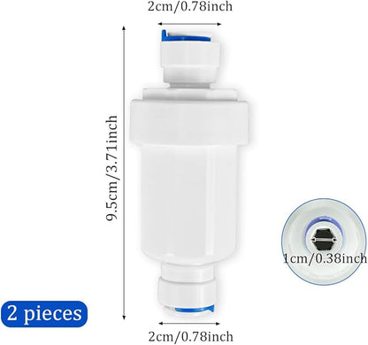 Misting System Water Filter Filter for 3/8 Garden Hose Hard Water Filter Misting System Protector Prevent Blockage 100 Mesh Outdoor Cooling System Patio Outdoor 2 Pieces