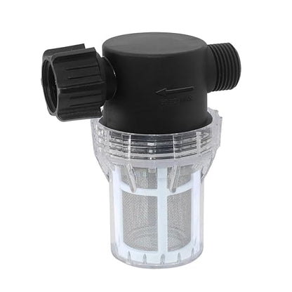 GIEX 30 Mesh Garden Hose Filter with Quick Connect, 3/4" GHT Thread Sediment Trap for Rainwater Collection, RV Gray Water & Washing Machine Discharge