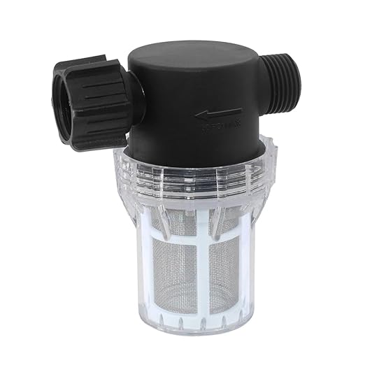 GIEX 30 Mesh Garden Hose Filter with Quick Connect, 3/4" GHT Thread Sediment Trap for Rainwater Collection, RV Gray Water & Washing Machine Discharge