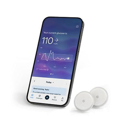 Lingo Continuous Glucose Monitor (CGM) & App (Pack of 2). Made by Abbott. Know the impact of what you eat. 1 Lingo biosensor lasts up to 14 Days*. Works with iOS and Android. US Only.