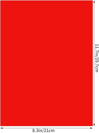 Lystaii 9pcs Gel Light Filter Color Correction Colored Overlays Transparent Color Film Lighting Gel Filter Plastic Sheets Correction 11.7 by 8.3 Inches for Film, Video, Photo, Stage (Red)