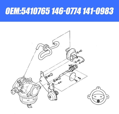 541-0765 Carburetor for Cummins Onan Marquis Gold RV QG 5500 7000 Generator, Replaces 146-0774 541-0704 A029S257, Fits HGJAB HGJAA Model, with Fuel Filter Gaskets Fuel Line Kit