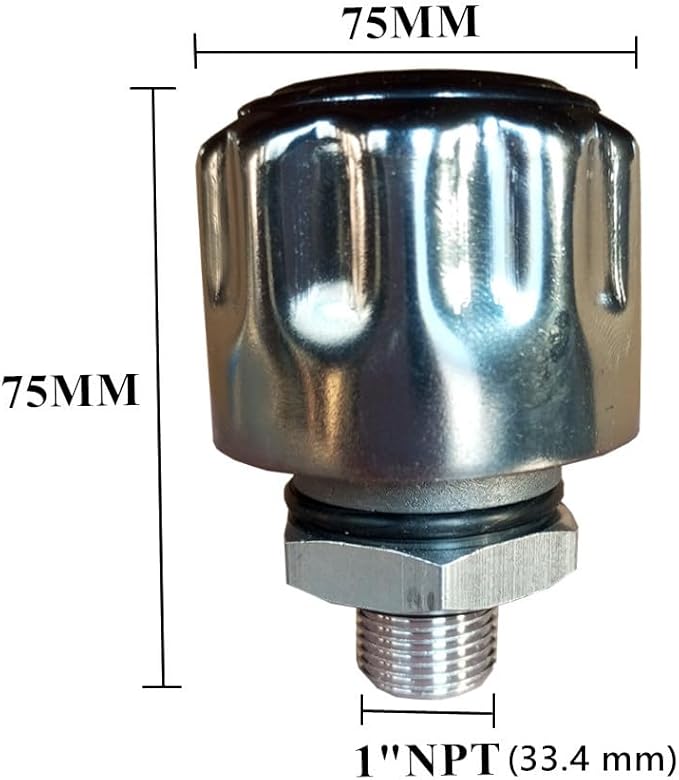 NPT Breather Cap 1" - C-Type Air Filter Plug for Hydraulic Oil Tank Covers and Gearbox Exhaust Valves - Ideal for Coolant Tanks, Reservoirs, Hydraulic Oil Tanks, and Gearboxes (1")