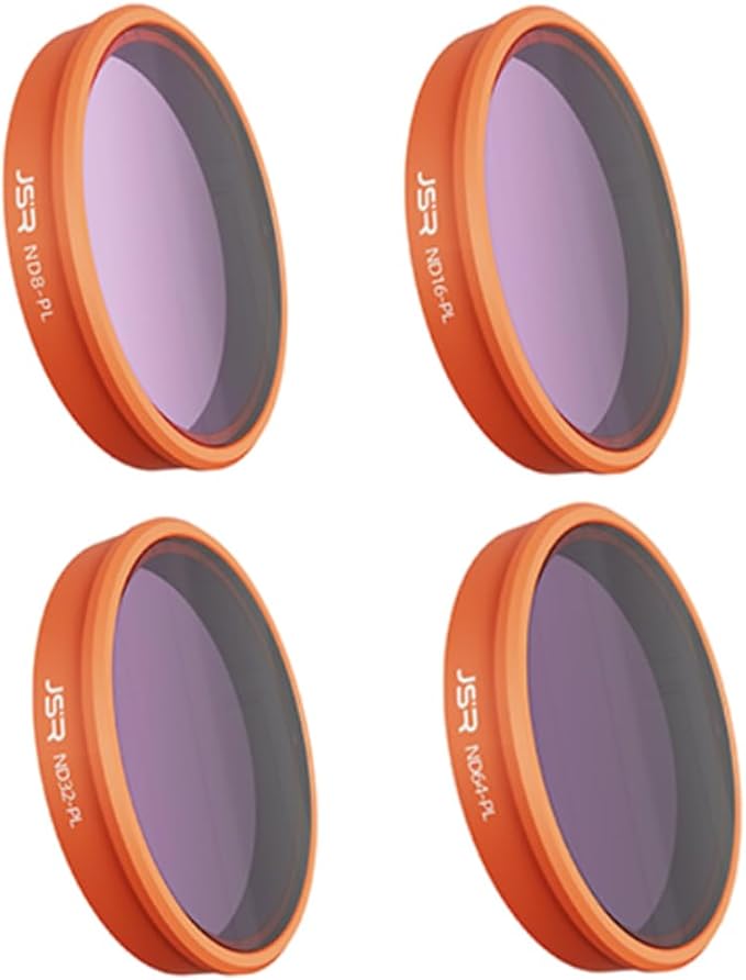 Osmo Action 6 Filter,Lens Filter Set for DJI Osmo Action 6 Camera,Waterproof, Oil-Resistant, Easy to Install (ND-PL 8 16 32 64)
