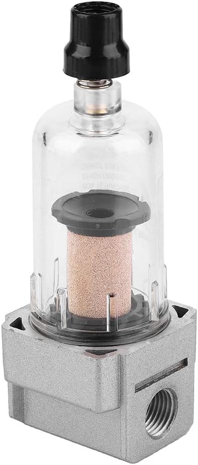 G1/4" Air Line Filter, Water and Oil Separator for Air Line Replacement AF2000-02 Particulate Filter Water Trap Separator, 750L/min Automatic Drain