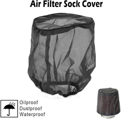 Air Filter Cleaner Kits, Motorcycle Waterproof Air Filter Rain Sock Dustproof Protective Cover Fits for Harley (Size S), Black#S