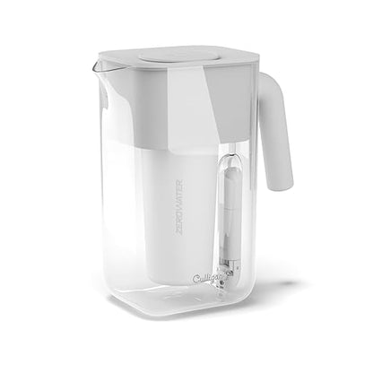 Culligan with ZeroWater Technology 10-Cup Water Filter Pitcher – Includes 5-Stage Advanced Water Filter, IAPMO Certified to Reduce Lead, Total PFAS (Forever Chemicals), Mercury, Fluoride, and Chlorine