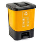 HASMI Trash Can Pedal-Type Trash Can, with Lid, Household Outdoor Garbage Sorting Box 20L Wastebasket (Color : Yellow)
