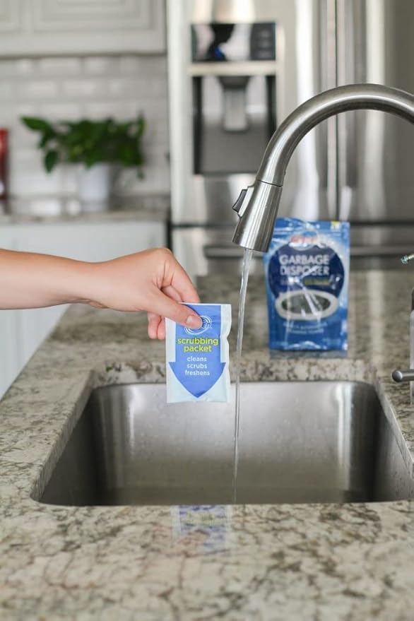 Glisten Garbage Disposer Cleaner and Freshener, Sink Disposal Odor Eliminator with Foaming Action, Lemon Scent, Made in the USA, (Pack of 2)