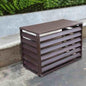 Outdoor Air Conditioner Cover Aluminum Decorative Fence Privacy Screen Protective Grilles for Heat Pumps Trash Can Enclosure Flower Stand Perfect for Concealing (Brown 100x50x70cm)