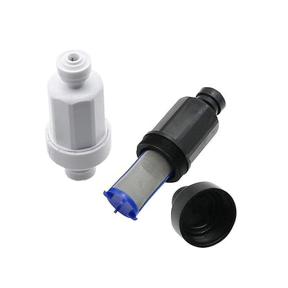 Spray Water Connection 1/4 Inch Slide Lock Quick Connect Water Micro Filter Stainless Steel 120 Mesh Water Purifier Front Water Micro Filter Garden Irrigation Tool