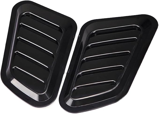 2Pcs ABS Car Air Flow Intake Hood Scoop Vent Bonnet Cover Universal DIY Decorate Car Accessories Compatible With BMW(Black)