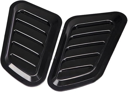 2Pcs ABS Car Air Flow Intake Hood Scoop Vent Bonnet Cover Universal DIY Decorate Car Accessories Compatible With BMW(Black)