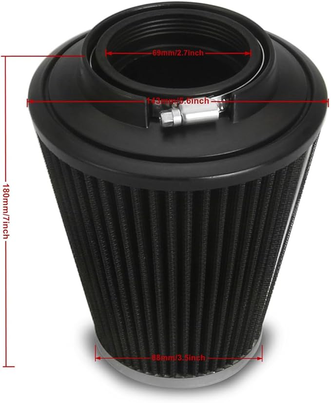Big Sucker cone Air filter intake for harley air Cleaner Sportster Softail fatboy heritage dyna touring street road king Glide (Nake - Chromed, Type C : Touring 08-16, Softail 16-17)