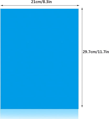 Lystaii 9pcs Gel Light Filter Color Correction Colored Overlays Transparent Color Film Lighting Gel Filter Plastic Sheets Correction 11.7 by 8.3 Inches for Film, Video, Photo, Stage (Blue)
