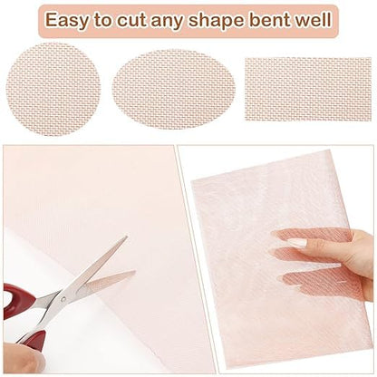 Amradield 4 Pack Pure Copper Mesh 9.8"x9.8" for Grounding Influence Signal 200 Dense Filter Screen Woven Crafts Window Protection for Air Vents Metal Mesh Sheet for Hole Blocking Insect Away