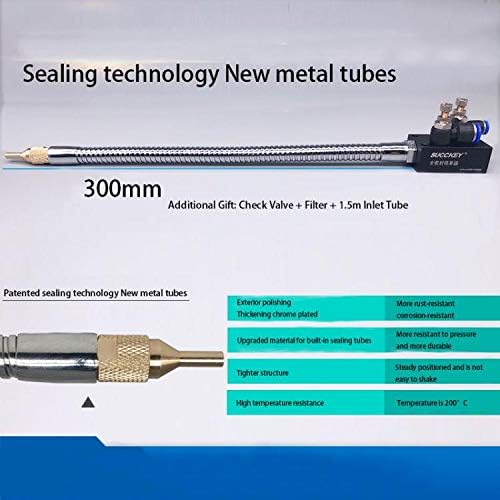 YWY Mist Coolant Lubrication Spray System with Check Valve and Stainless Steel Flexible Pipe for Metal Cutting Engraving Cooling Machine/Air Pipe CNC Lathe Milling Drill