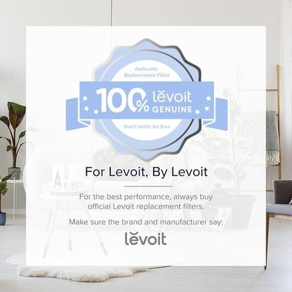 LEVOIT Genuine EverestAir-P Air Purifier Air Filter Replacement, Lasts for 12 -15 Months, Supports HEPA Sleep Mode, Efficient 3-In-1 Washable Filters, EverestAir-RF, 1 Pack, Black