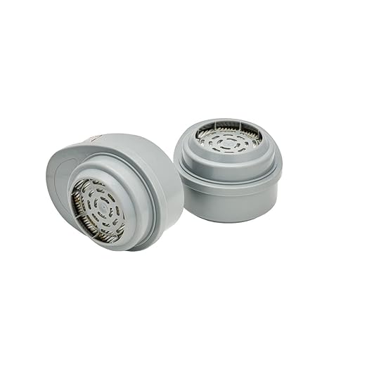 MSA 815368 Advantage Respirator Cartridge - Chlorine/Mercury Vapor/P100 (Mersorb), Quantity: 2 per pack, Chemical & Combination Air-Purifying Respirator Attachment, Long-Lasting Respiratory Protection