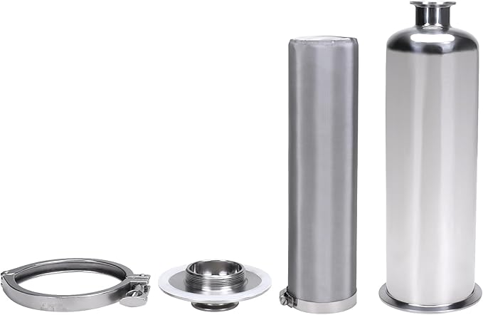 DERNORD 1.5 Inch Tri-Clamp Filter - SS304 Sanitary Fittings Inline Straight Strainer with 200 Mesh Stainless Screen