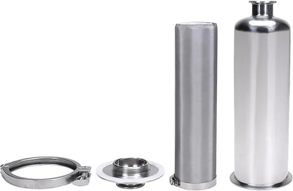 DERNORD 1.5 Inch Tri-Clamp Filter - SS304 Sanitary Fittings Inline Straight Strainer with 200 Mesh Stainless Screen