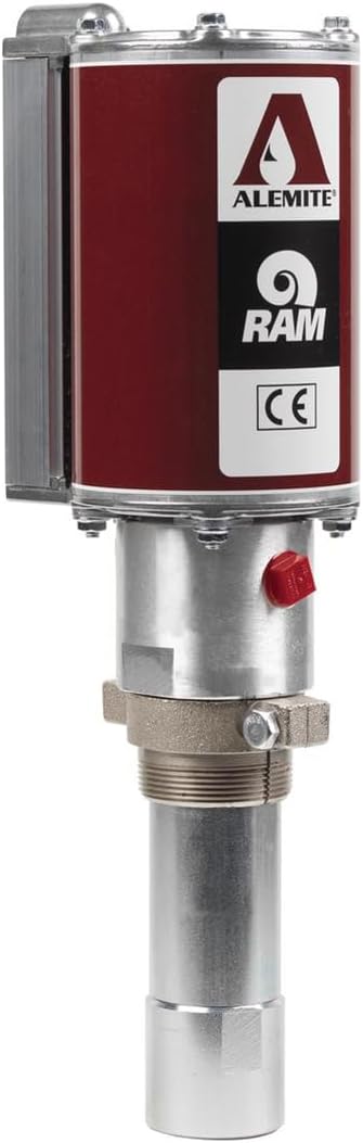 Alemite 9968 Stationary RAM Pump, Fast and Quiet Operation, 7 GPM Delivery, Handles SAE 140 Fluids, 3" Air Motor, fits 1-1/2" Suction Pipe, Meets OSHA Noise Requirement, Durable, Easy Serviceability