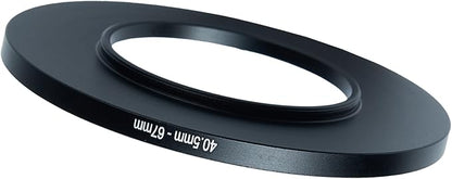 40.5mm to 67mm Step-up Adapter Rings Filter Adapter Black Metal Step Down Filter Ring Adapter Compatible with All Brand UV CPL ND Camera Lens Filter Stepping Rings (40.5mm-67mm)
