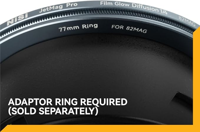 NiSi - JetMag Pro 82MAG Film Glow 1/4 - Cinematic Mist Glow Diffusion Filter, Highlight Bloom for Photo & Video, Nano Coated Optical Glass, Ultra-Slim Frame - Adapter Ring Required
