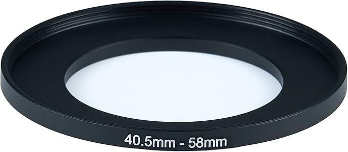 40.5mm to 58mm Step-Up Ring Filter Adapter for All Brands UV ND CPL Metal Ring Step-Up Rings Adapter Filter (40.5mm-58mm)
