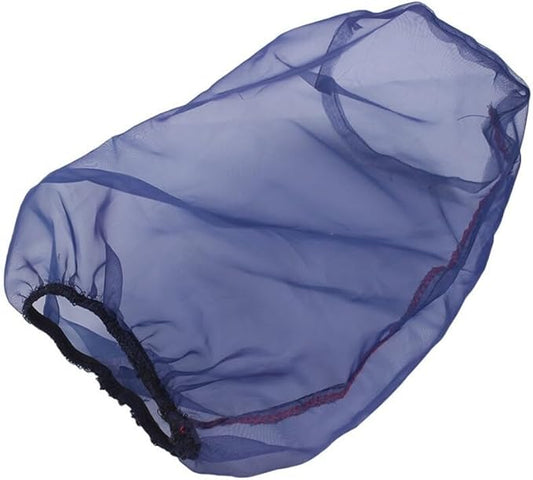 Intake Filter Mesh Cover Polyester Cloth Oilproof and Dustproof Cover Car Cold Air Filter Protector Cover Rain Sock Protective for Motorcycle Automotive (Type A Blue)