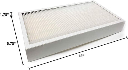 Nispira F1 C01 T02 HEPA Replacement Filter for 3M Filtrete Room Air Purifier FAP-C01-F1, FAP-T02-F1, FAP-C01BA-G1, FAP-T02WA-G1, FAP-ST02W, FAP-ST02N. 12 in. x 6.75 in. Part FAPF-F1-A. 2 Pack