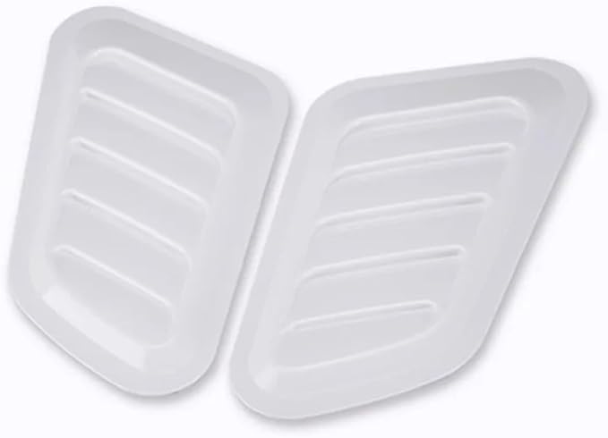 Car Air Flow Intake Hood Scoop Vent Bonnet Cover Decorate Car Accessories Compatible With BMW 2PCs Universal ABS(White)
