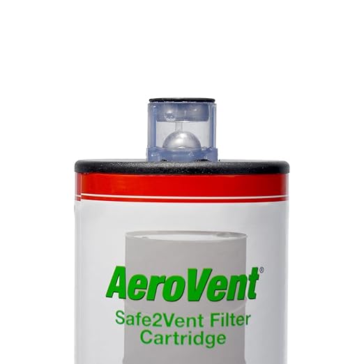 AeroVent Safe2Vent Replacement Filter Cartridge (Part #10004702) | (Single Pack) | Carbon Filter for Aerosol Disposal Systems | Easy-to-Install Cartridge | Compliant in All 50 States | Made in USA