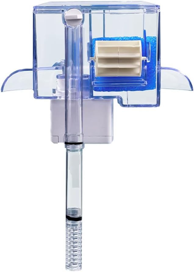 Circular Fish Tank Filter, Aquarium Hang on Filter, Small Fish Tank with Biochemical Sponge, Suitable for a Circular Tank with a Diameter of 3.54″ - 5.35″