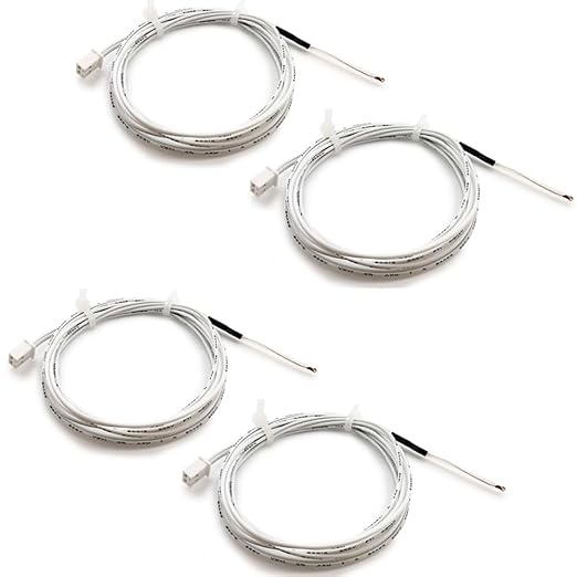 4Pcs Ender 3 Thermistor 1m/39.4Inches, 3D Printer ohm NTC 100K 3950 Thermistor Temp Sensor Compatible for Creality Ender 3/Ender 3 Pro/Ender 3 Neo/Ender 5/Voxelab Aquila, 2Pin XH2.54,