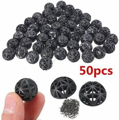 Wave Point Aquarium Filter Media Kits, 1 lb Activated Carbon + 50pc Bio Balls +1 lb Ceramic Ring (Single Pack)