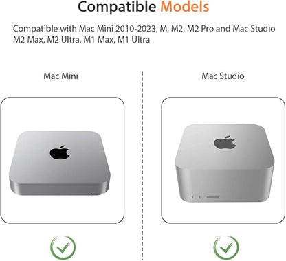 IFCASE Desktop Dust, Air Filter Stand for Mac Mini 2010-2023 M1 M2 Pro, Mac Studio M1 M2 Max/Ultra (Clear)
