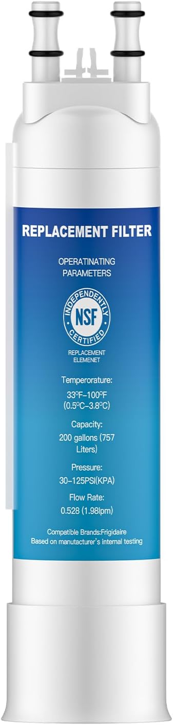 Water Filter Replacement for Frigidaire FPPWFU01 Water Filter Compatible with EPPWF01 PureAdvantage PWF-1 FPPWFU01 (1 Pack)