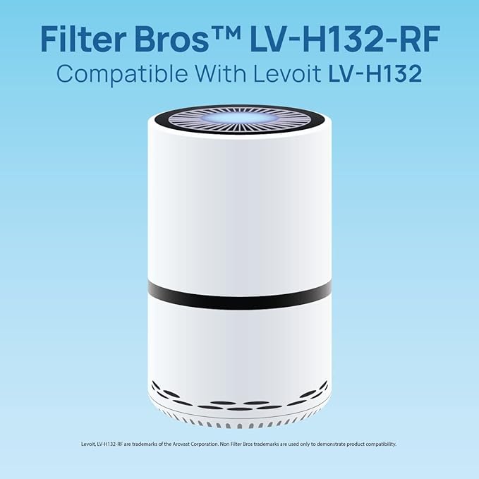 Filter Bros LV-H132-RF High Efficiency Activated Carbon Replacement Filter Fits LEVOIT H132
