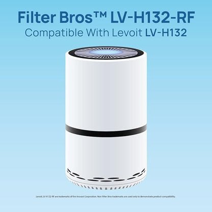 Filter Bros LV-H132-RF High Efficiency Activated Carbon Replacement Filter Fits LEVOIT H132