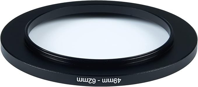 49mm to 62mm Step-Up Ring Filter Adapter for All Brands UV ND CPL Metal Ring Step-Up Rings Adapter Filter (49mm-62mm)