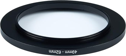 49mm to 62mm Step-Up Ring Filter Adapter for All Brands UV ND CPL Metal Ring Step-Up Rings Adapter Filter (49mm-62mm)