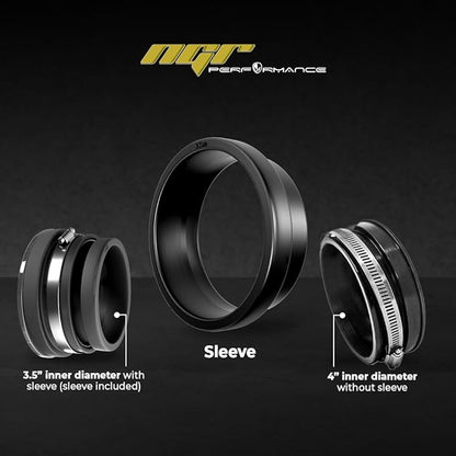 NGR Turbo Filter (Drag Edition) | Universal 4 inch & 3.5 inch Turbo Screen Protector | Cold Air Intake Turbo Screen for Engine Performance & Protection | Black
