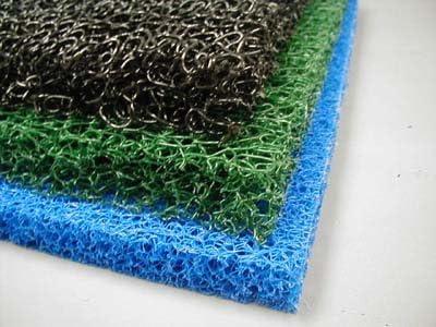 3 Sheets 3 Color Matala Pond Filter Mat Koi Media Pad 19" X 24" Black, Green, Blue