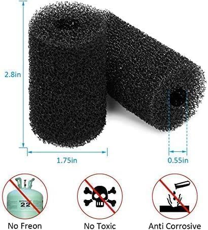 12 Packs Aquarium Fish Tank Filter Sponge, for Polaris Pool Cleaner Parts & Sweep Hose Tail Scrubbers Replacement, Fits 180 280 360 380 480 3900 Models